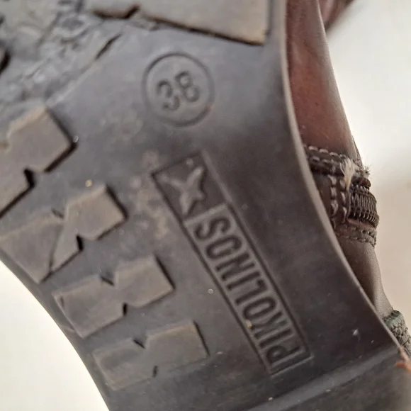 PIKOLINOS Cuero/Leather Brown Vicar Boots Made in Spain Women's Size 7.5US Or 38 - Picture 9 of 9